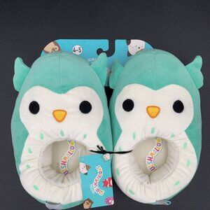 Squishmallows‎ Winston Owl Plush Slippers Kids Size 4-5 Large NWT